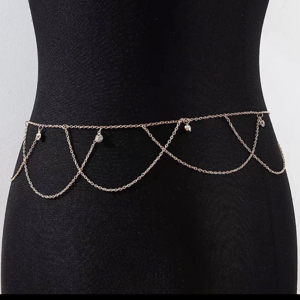Body jewelry waist chain
